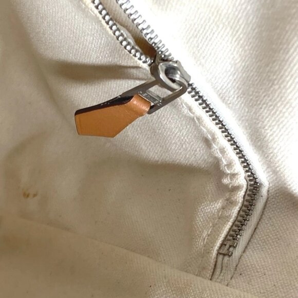 HERMES Saksaw PM Saksaw PM Bag Tote Bag Hand Bag Canvas Beige - Picture 12 of 14